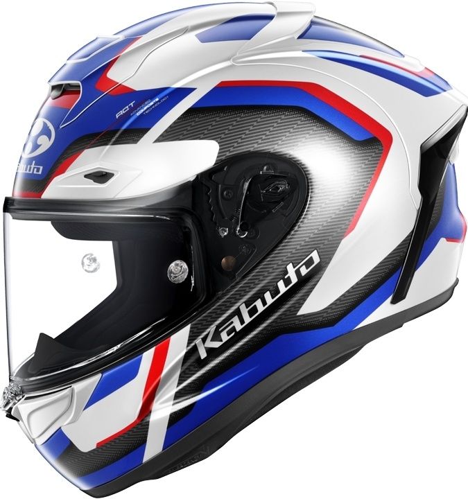 OGK オージーケー カブト フルフェイス ヘルメット F-17 ZESTAL ゼスタル ホワイトブルーレッド L(59-60cm)(2)