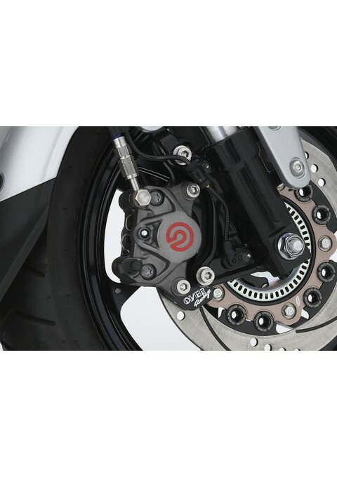 Fキャリパーサポート ブレンボ2P(カニ) OVER×SUNSTAR ABS用 BLK MONKEY125/GROM(21-) オーヴァー オー..