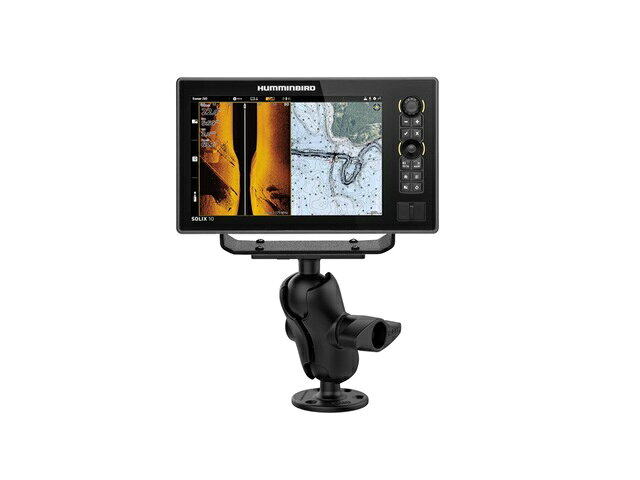 ラムマウント Humminbird用マウントプレート＆ラウンドベースセット(ショートアーム) Helix8-10＆Solix10対応 127x50.8mm 2.25インチボール