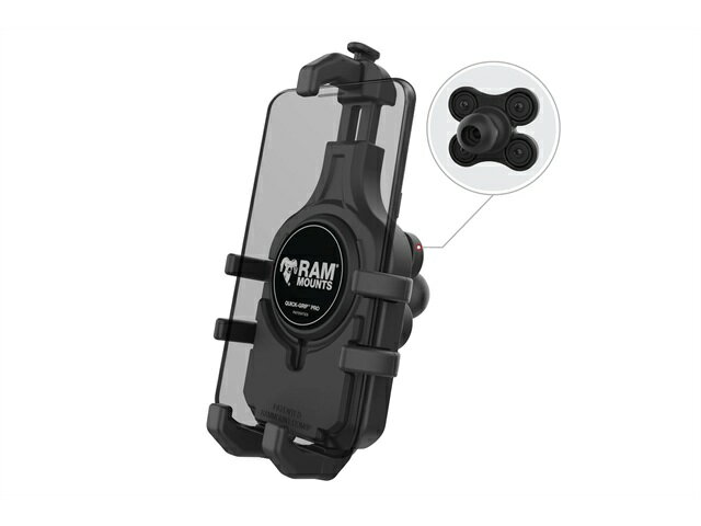 ラムマウント クイックグリッププロ クレイドルホルダー(M) 防振ダンパーボール付 1インチボール  RAM-HOL-PD5BVU RAM-HOL-PD5BVU