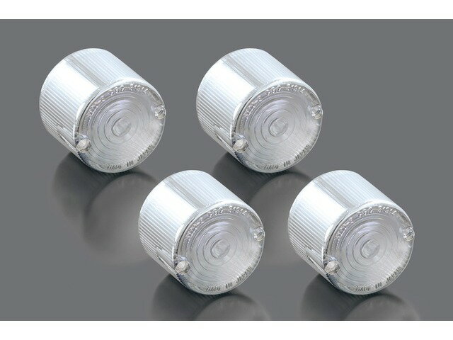 PMC ピーエムシー シースルーミラーコーティング ウインカーレンズ ヨーロピアン50Φレンズ 4PCセット クリア 196-5112