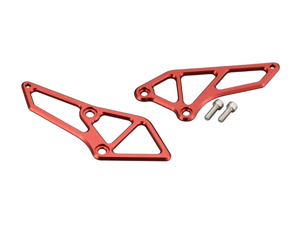 【対象ショップ限定！抽選で100％ポイントバック】POSH Faith ポッシュ フェイス アルミマシンドヒールガード レッド YZF-R25/A(2015-2020)/MT-25(2016-2019) 066070-02