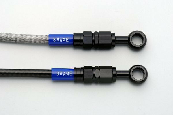 SWAGE-LINE スウェッジライン フロントホースキット BLK/クリア RMX250S 92-95 BAF449