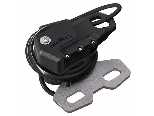 【抽選で最大100％Pバック】TANAX タナックス ヘルメット用ワイヤーロック ハンドルクランプ取付 ストレート (ブラック) MF-4767