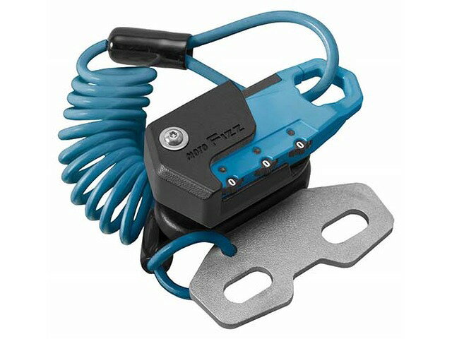 ヘルメット用 ワイヤーロック ハンドルクランプ取付 コイル（サックスブルー） バイク用 TANAX タナッ..