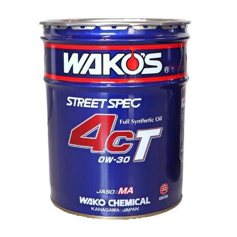 WAKOS ワコーズ 正規取扱品 4CT-30 (フォーシーティー30) 【0W-30】【4サイクル エンジンオイル】 ペール缶 20L EB36