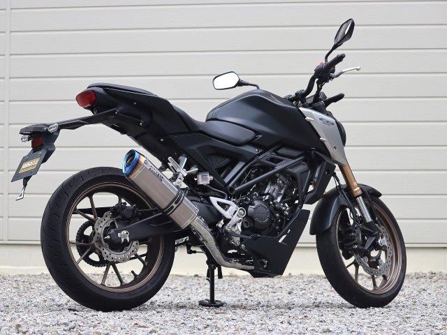 【抽選で最大100％Pバック】WR’S ダブルアールズ SS-OVALタイプフルエキゾースト F-BLACKチタン仕様 HONDA ホンダ CB125R【8BJ-JC91】LF1110JM