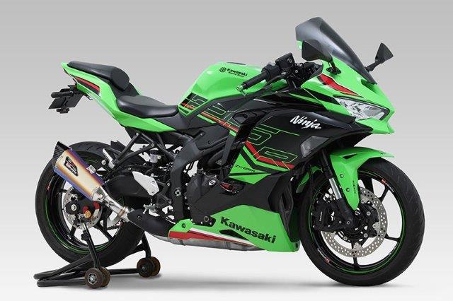 【抽選で最大100％ポイントバック】YOSHIMURA ヨシムラ スリップオン マフラー HEPTA FORCE TSS サイクロン EXPORT SPEC 政府認証 STB(チタンブルーカバー) Ninja ZX-25R(23) 110-247-L26G0