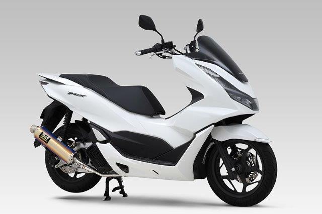 51 cc 〜125 cc  - YOSHIMURA ヨシムラ マフラー HONDA PCX (23) 機械曲 GP-MAGNUM 105 サイクロン (STBチタンブルーカバー) フルエキゾーストマフラー 110A-49F-5U80B