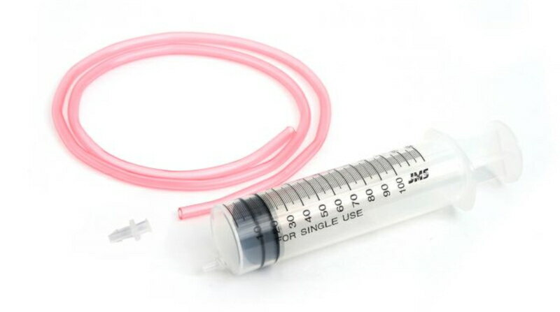 【25日限定！全品P2倍！クーポン配布！】 ACTIVE (アクティブ) バイク用 エア抜きポンプ 100ml (チューブ1m) アダプター付 14600038