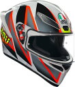 AGV(エージーブイ) バイクヘルメット フルフェイス K1 S BLIPPER GREY/RED (ブリッパー グレー/レッド) Mサイズ (57-58cm) 18394007030-M