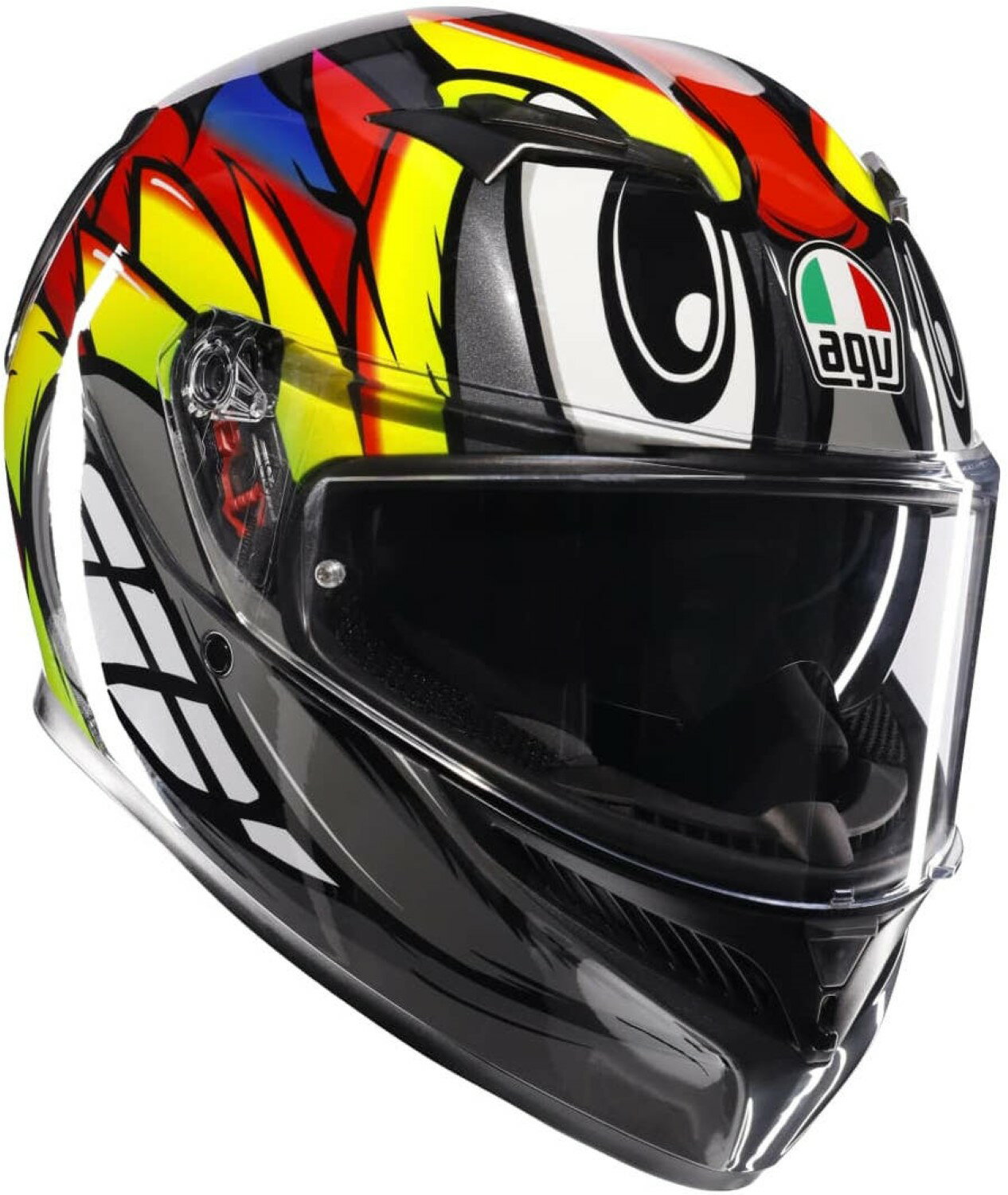  AGV(エージーブイ) バイクヘルメット フルフェイス K3 BIRDY 2.0 GREY/YELLOW/RED (バーディ 2.0 グレー/イエロー/レッド) Lサイズ (59-60cm) 18381007012-L