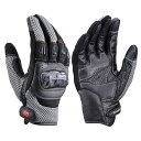 【25日限定!クーポン配布!】 デイトナ DAYTONA ヘンリービギンズ バイク用 メッシュグローブ Sサイズ カーボンプロテクター タッチパネル対応 春夏 手の平本革 カーボンメッシュグローブ HBG-116 グレー 25908