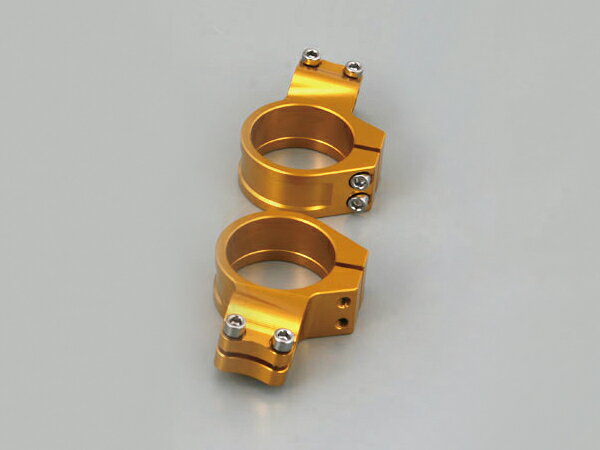 【ブラックフライデー限定!クーポン配布!】 デイトナ DAYTONA バイク用 アルミレーシングセパレートハンドル 削り出しセパレートハンドルシステム フォーククランプ左右セット φ41 ゴールド 69452