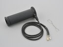 【15日限定!クーポン配布!】 デイトナ DAYTONA バイク用 HOT GRIP 関連品 ホットグリップ ショート用グリップ 貫通 左側 ブラック 全長約1...