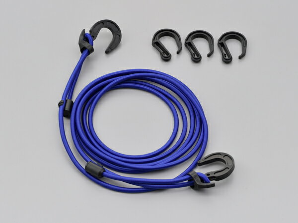 【マラソン期間 クーポン配布！】 デイトナ DAYTONA バイク用 ツーリングネット・フック・コード ストレッチコードフック 3.5m ブルー 73401