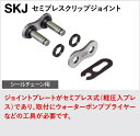 【10日限定！全品ポイント2倍！クーポン配布！】 EKチェーン(江沼チェーン) バイク用チェーン 520SR-X2 (GP/GP) ゴールド 114リンク SKJ クリップ 2