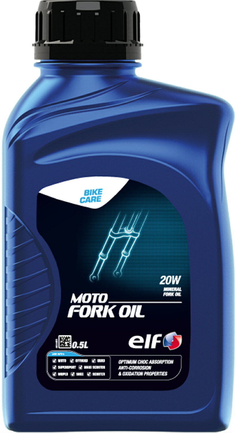 【20日は全品ポイント2倍！】 elf(エルフ) バイク用 フォークオイル MOTO FORK OIL (モト フォークオイル) 20W 高精製鉱物油 0.5L 213963