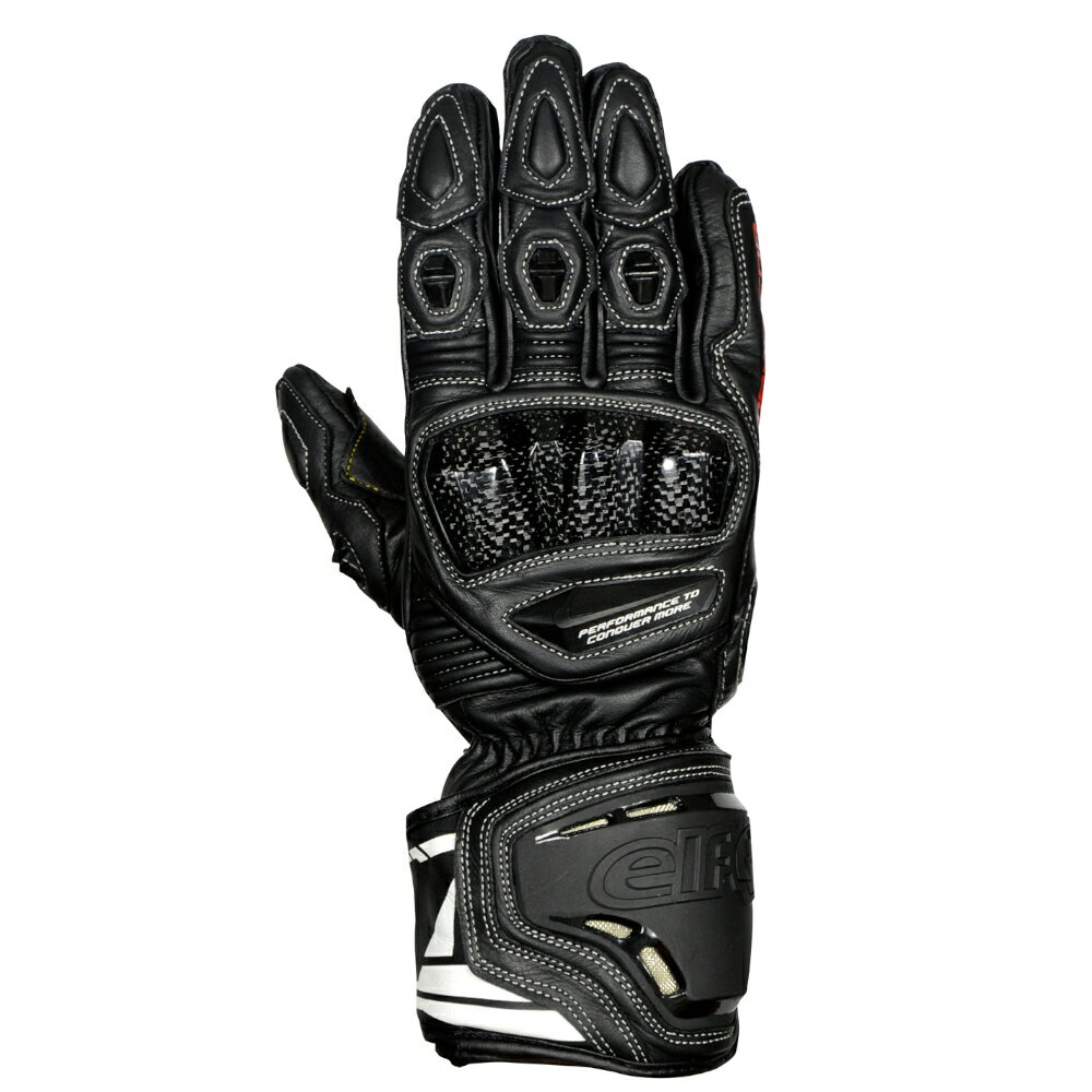 【15日限定！クーポン配布！】 フラッグシップ Flagship エルフ elf バイク グローブ オールシーズン EG-A504 ハイコンプグローブ ブラック LLサイズ EG-A504-BK-LL
