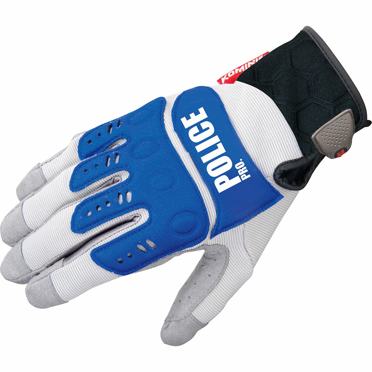 コミネ KOMINE バイク用 グローブ Gloves GK-134 インストラクターグローブプロ EX グレー ブルー 灰 青 XLサイズ 06-134P/GRY/BL/XL