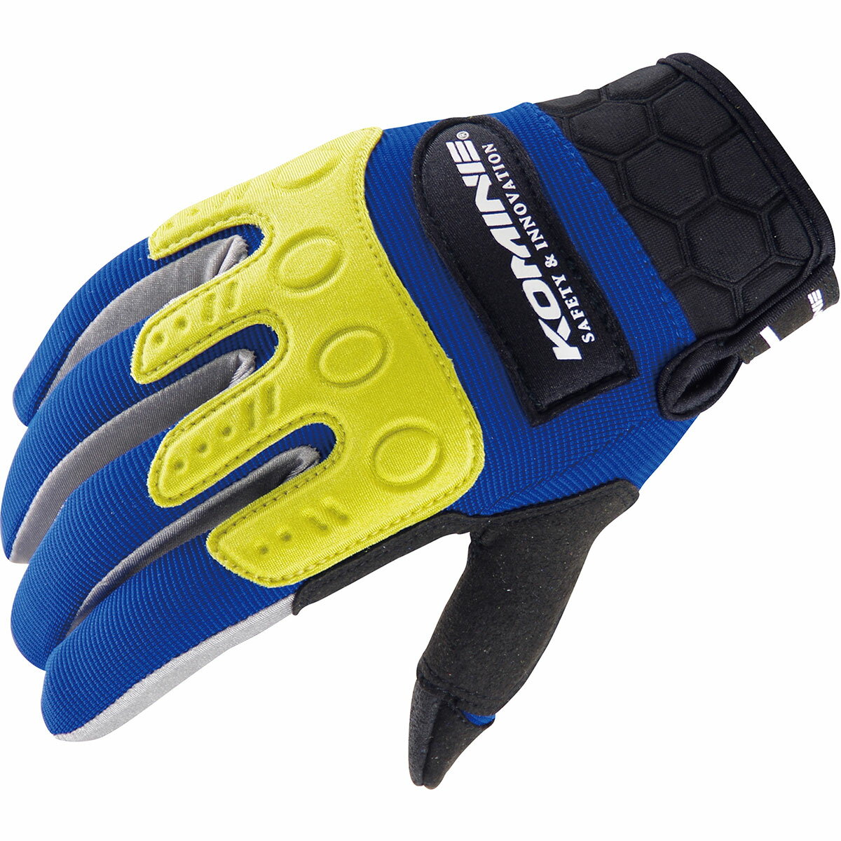 コミネ KOMINE バイク用 グローブ Gloves GK-135 インストラクターグローブプロ アドバンス ブルー イエロー 青 黄 Lサイズ 06-135/BL/YL/L