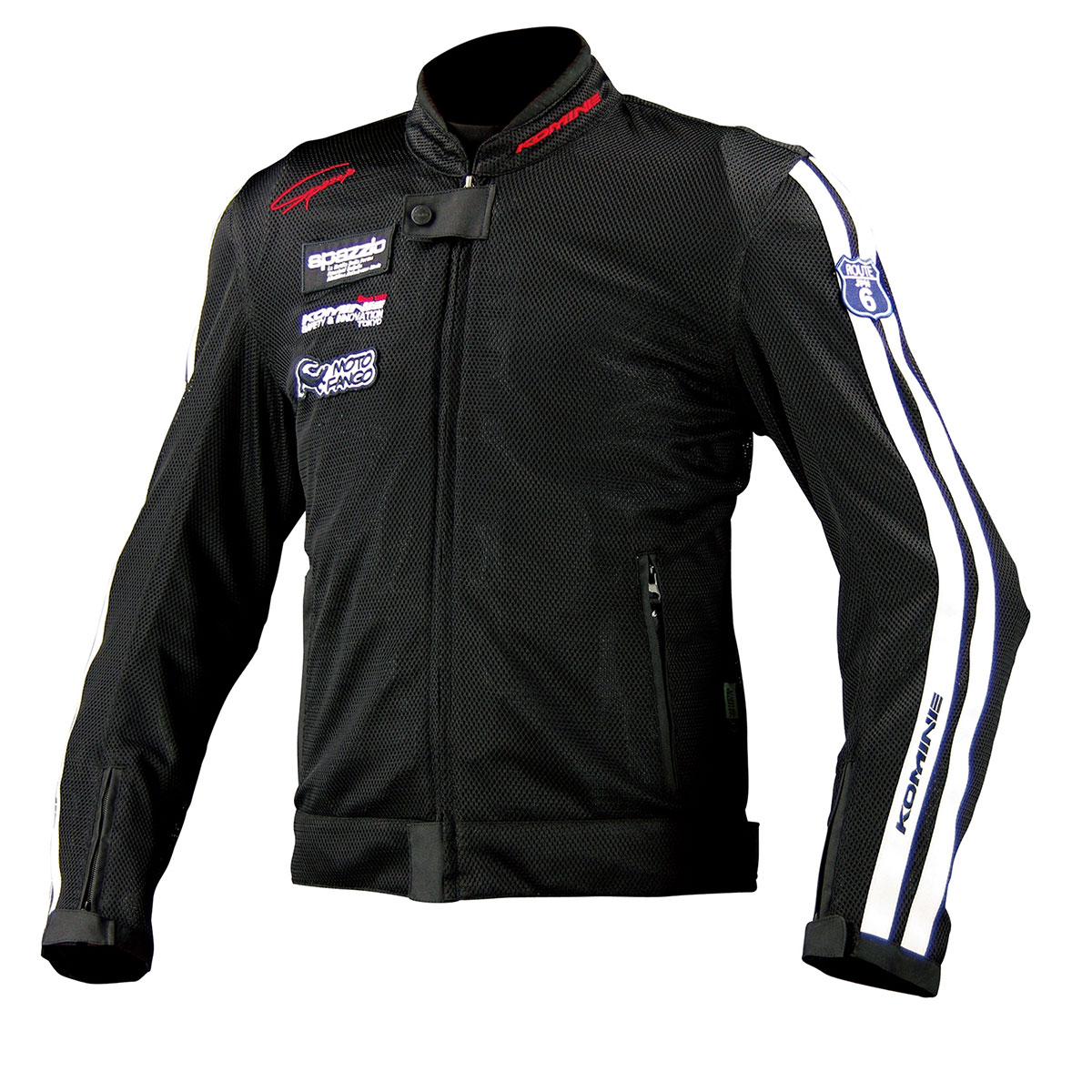 【20日は全品ポイント2倍！】 コミネ KOMINE バイク用 ジャケット Jacket JK-014 ライディングメッシュジャケット レジェンド ブラック 黒 2XLサイズ 07-014/BK/2XL