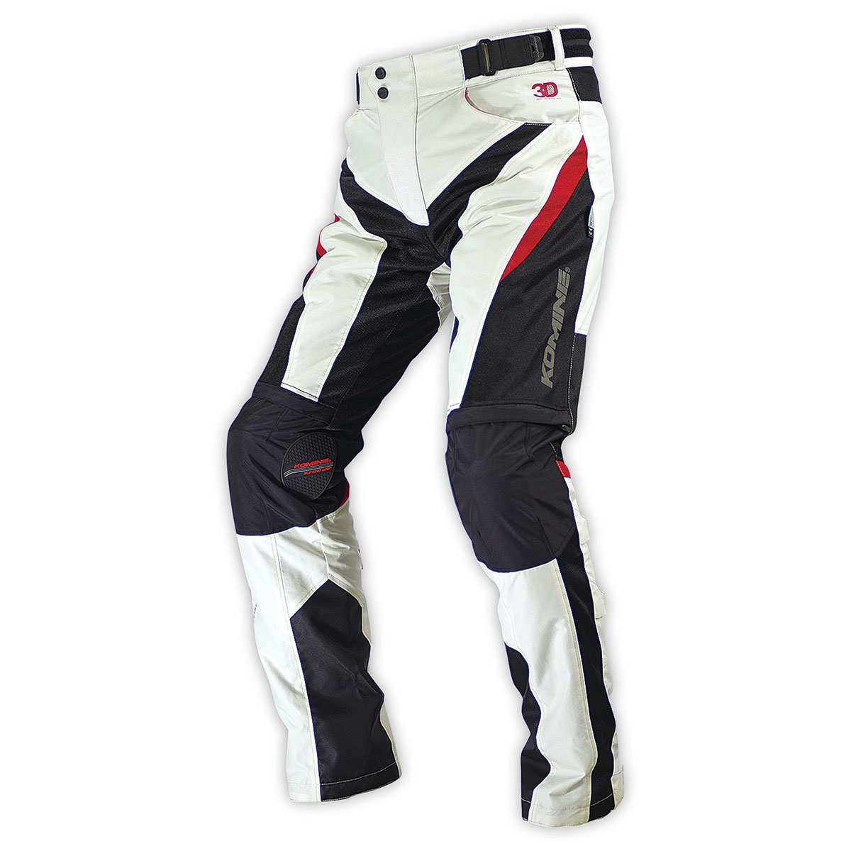 【20日限定！最大ポイント3倍！クーポン配布！】※要エントリー コミネ KOMINE バイク用 パンツ Pants PK-729 プロテクトライディングメッシュパンツ 3D アイボリー 6XLBサイズ ワイドサイズ 07-729/IV/6XLB