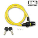 【9/1限定!数量限定クーポン配布!エントリーでP3倍!】 コミネ KOMINE バイク用 アクセサリー Accessories LK-124 アラームワイヤーヘルメットロック ブラック イエロー 黒 黄 09-124/BK/YL/F