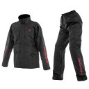 【25日限定!クーポン配布!】 コミネ KOMINE バイク用 耐水透湿防水 カッパ 雨具 レインスーツ RK-552 MCレインウェア ブラックレッド Sサイズ 03-552(2)