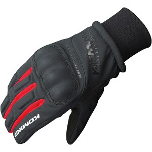 コミネ KOMINE バイク用 グローブ Gloves GK-816 WPプロテクトウインターグローブ-キトラ ブラック レッド 黒 赤 Mサイズ 06-816/BK/RD/M