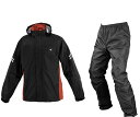 【超ポイントバック祭 15日まで!】※要エントリー コミネ KOMINE バイク用 防水 レインスーツ 雨具 カッパ RK-5393 ブレスターレインウェア フィアート ブラック レッド Mサイズ 03-5393/BKRD/M