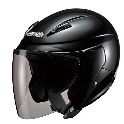 マルシン(Marushin)バイクヘルメットセミジェットM-520ブラックメタリックフリーサイズ(57~60cm)