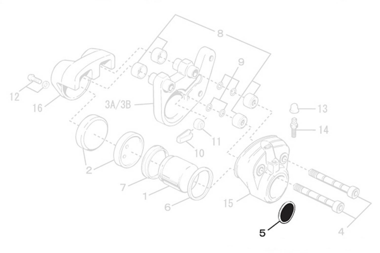 【12/1限定！数量限定クーポン配布！エントリーでP3倍！】 PMC(ピーエムシー) バイク用 ブレーキ関連 Z1/Z2 STDキャリパー (リペアパーツ:5)ステッカー) 81-327/5