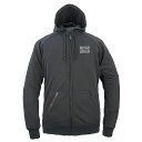 【25日限定!クーポン配布!】 ROUGH&ROAD (ラフ&ロード) バイク用 スリーシーズンジャケット RR1003 ラフライドZIPパーカー ブラック Sサイズ RR1003BK1
