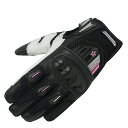 【25日限定!クーポン配布!】 ROUGH&ROAD (ラフ&ロード) バイク用 グローブ RR8425 プロテクションエアスルーグローブ サクラ WLサイズ (レディース) RR8425SKL3
