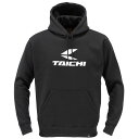 【25日限定!クーポン配布!】 RSタイチ RS TAICHI バイク用 秋冬 裏起毛 インナー パーカー フーディー RSU107 TAICHI LOGO HOODIE ブラック Sサイズ RSU107BK01S