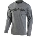 Troy Lee Designs トロイリーデザインズ バイク オフロード ロングTシャツ ロンT TDA036 SIGNATURE LONG SLEEVE TEE HEATHER GRAY XLサイズ TDA036GY01XL(2)