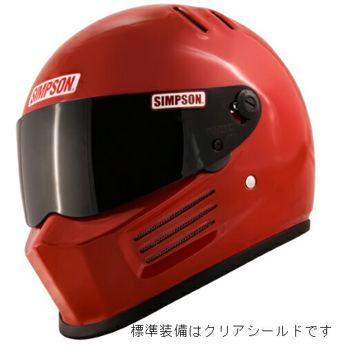 【15日限定！ポイント2倍！クーポン配布！】 SIMPSON (シンプソン) バイク用 フルフェイスヘルメット BANDIT Pro(バンディット プロ) レッド 57cm 3312205711