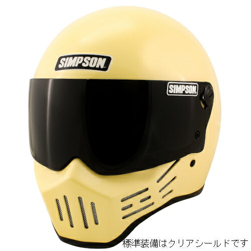 【マラソン期間 クーポン配布！】 SIMPSON (シンプソン) バイク用 フルフェイスヘルメット M30 クリーム 57cm 3305525700