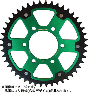 【10日限定！全品ポイント2倍！クーポン配布！】 スーパースプロックス(Supersprox) バイク用 ドリブン スプロケット リア ステルス(STEALTH) アルミ&スチール 42T グリーン RST-486:42-GRN GPZ250R 85-86 Z250SL 16-17 GPZ400S 86-88 ZEPHYRχ 97-09