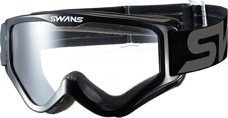  SWANS (スワンズ) バイク用 ダートゴーグル 2022年カラー MX-797-PET BK/G (ブラック/グレイ)メガネ対応 クリアレンズ