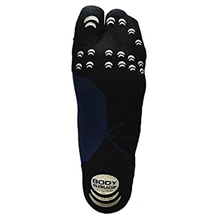 山城(yamashiro) BodyRegulator バイク用ソックス ハイグリップメッシュソックス 5本指 ショート ブルー Lサイズ(26~28cm)