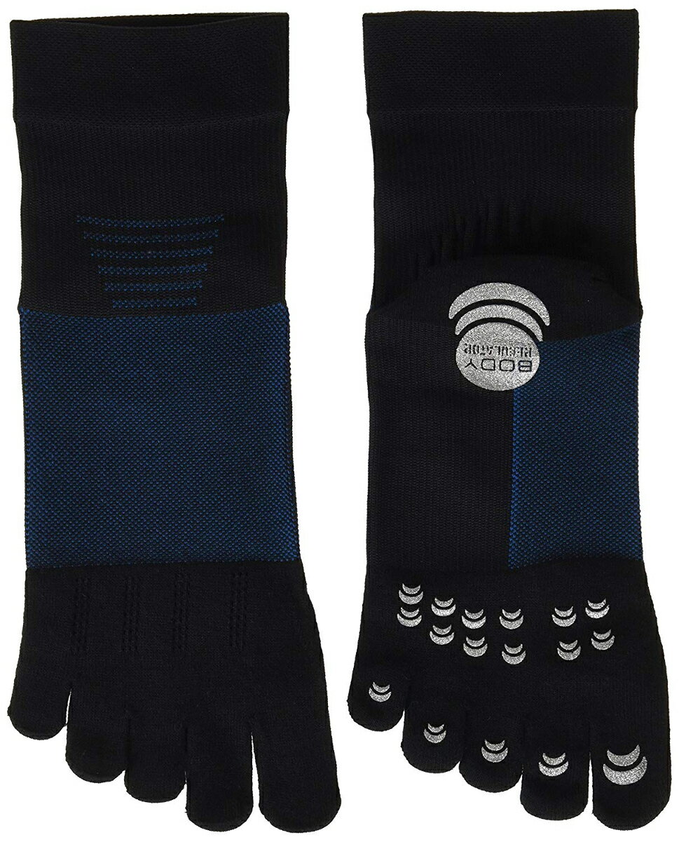 山城(yamashiro) BodyRegulator バイク用ソックス ハイグリップメッシュソックス 5本指 ショート ブルー Lサイズ(26~28cm)