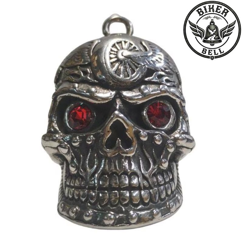 樂天商城 - ビッグサイズ バイカーベル V-twin SKULL｜お守り・魔除け・バイカー・グレムリンベル・ガーディアンベル