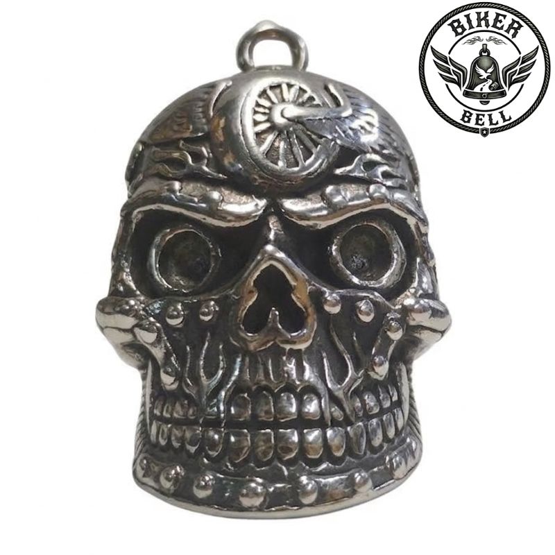 樂天商城 - ビッグサイズ バイカーベル V-twin SKULL2｜お守り・魔除け・バイカー・グレムリンベル・ガーディアンベル