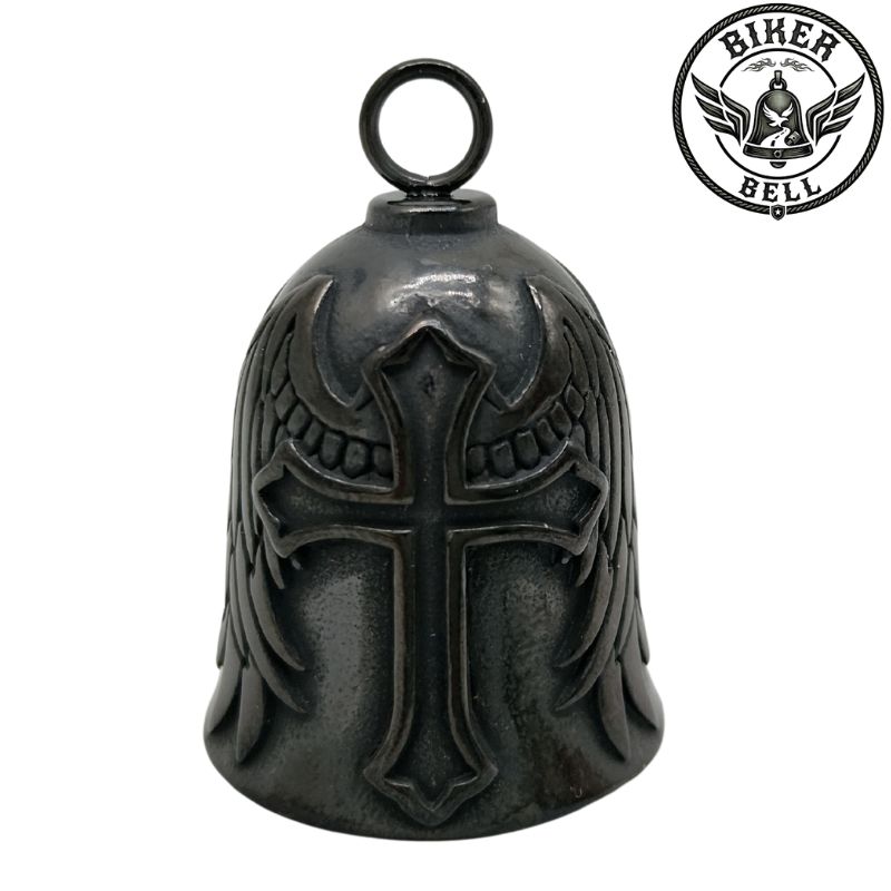 Rakuten - 【送料無料！】バイカーベル Angele Wing Cross BLACK｜お守り・魔除け・バイカー・グレムリンベル・ガーディアンベル