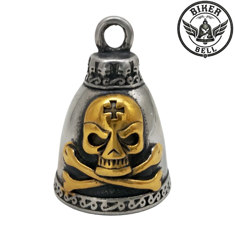 Rakuten - 【送料無料！】バイカーベル Crossbones Skull GOLD ｜お守り・魔除け・バイカー・グレムリンベル・ガーディアンベル