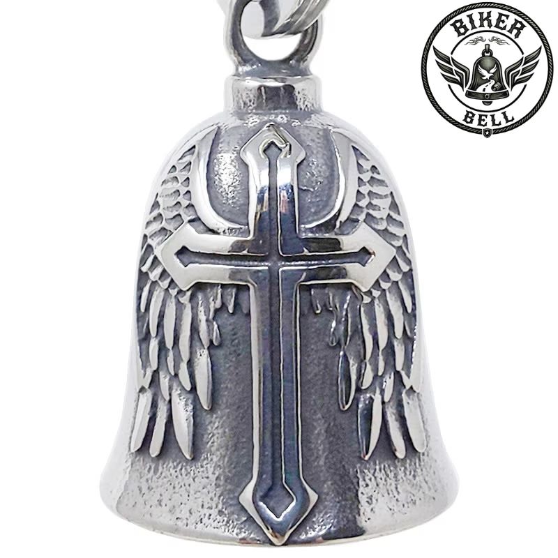 樂天商城 - 【送料無料！】バイカーベル Angel Black Cross Wing ｜お守り・魔除け・バイカー・グレムリンベル・ガーディアンベル