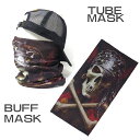 【メール便送料無料】ストレッチ素材チューブマスク『パイレーツスカル』BUFF-PS-2 バフマスク BUFF MASK バイク