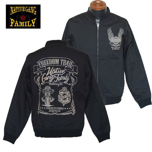 NATIVE GANG FAMILY|後身バイクベイビー TC素材 MA-1ジャケット(一重)NGF42-882 NATIVE GANG FAMILY|後身バイクベイビー TC素材 MA-1ジャケット(一重)NGF42-882